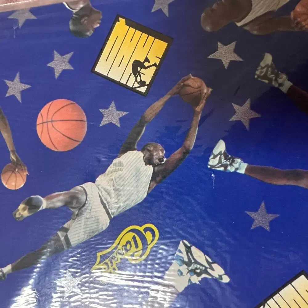Vintage Shaquille O'Neal Shaq Wrapping Paper 1993 Hallmark 4 pks
